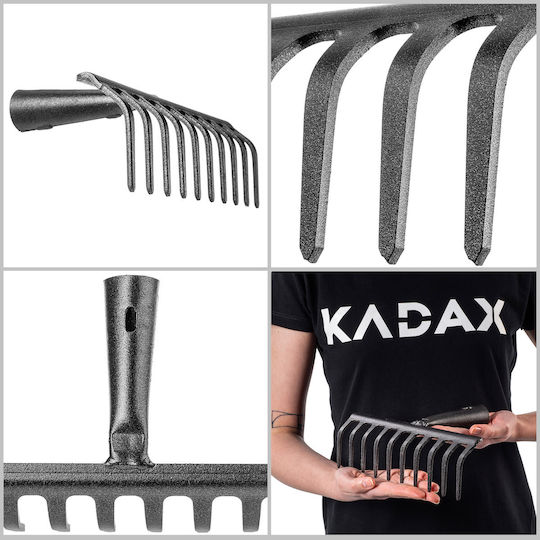 Kadax 34098 Gartenrechen Rasenharke