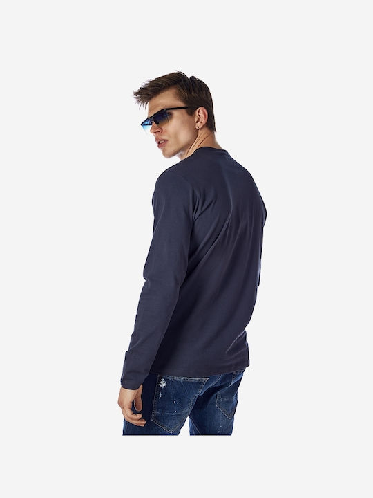 Brokers Jeans Bluza Bărbătească cu Mânecă Lungă cu butoane Indigo