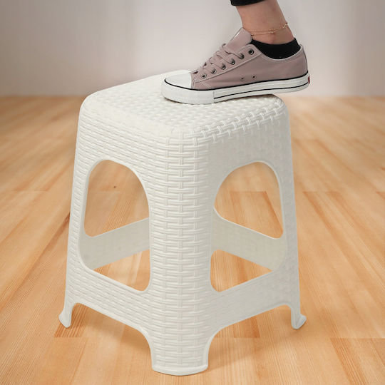 Stool For Kitchen Plastic White 4pcs