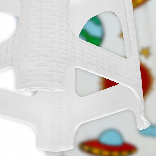 Stool For Kitchen Plastic White 4pcs