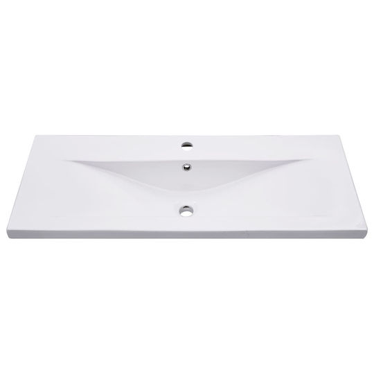 vidaXL Blat cu Lavoar L100xW45xH38.5cm Maro