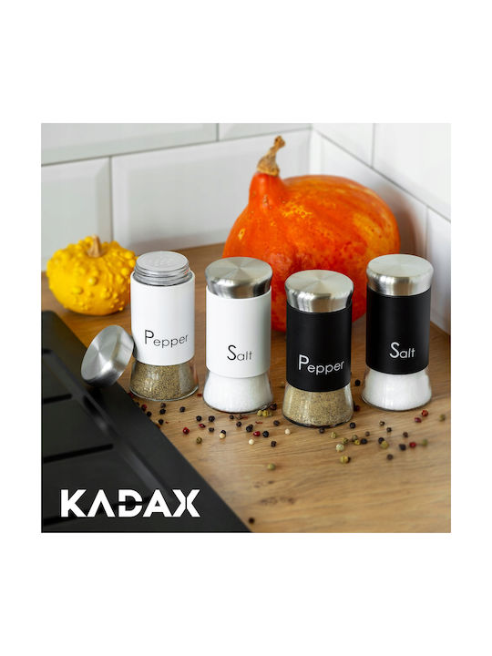 Kadax Glass Tabletop Spice Jar Black