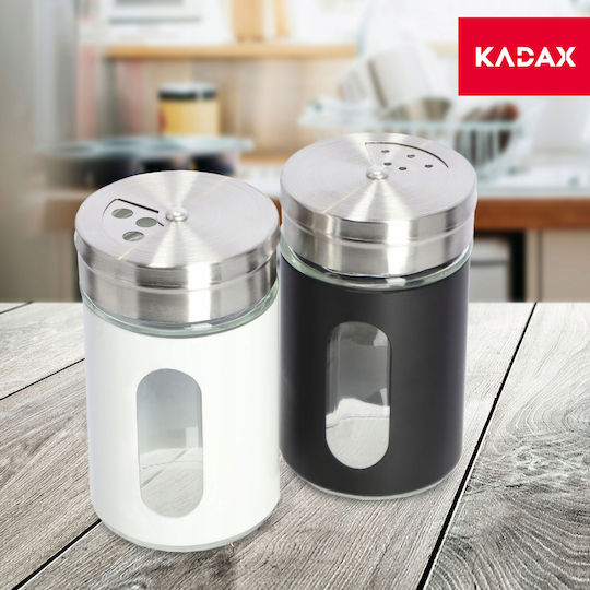 Kadax Glass Tabletop Spice Jar White