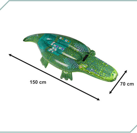 ikonka Saltea Gonflabilă Ride On Pentru Plajă Crocodil Verde