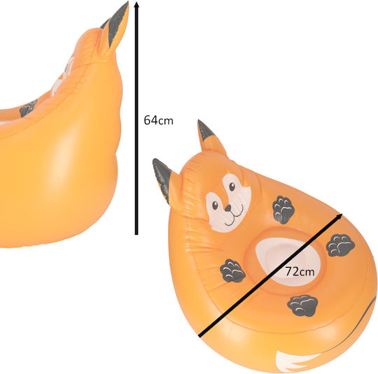 ikonka Aufblasbarer Sessel Orange 72x64cm