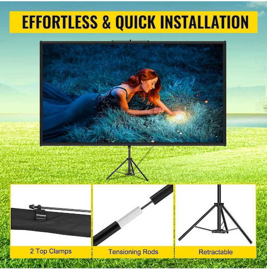 Vevor Οθόνη Προβολής Projector Δαπέδου με Λόγο Εικόνας 16:9 200x113cm / 90"