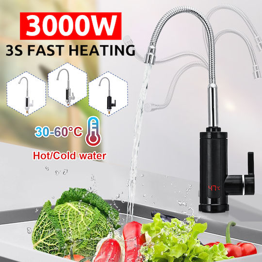 Wall Mounted Electric Single-Phase Instant Heater Tap for Bathroom 3kW
