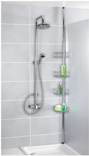 Wenko Ecke An der Wand montiert Badezimmerregal Metallisch 25x20x20cm Silber