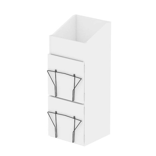 Glorious Record Box Display Door Vinyl Stand White