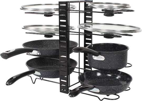 KING Hoff Suport Pentru Oale Și Tigăi Metalic 47x20.5x38cm Negru