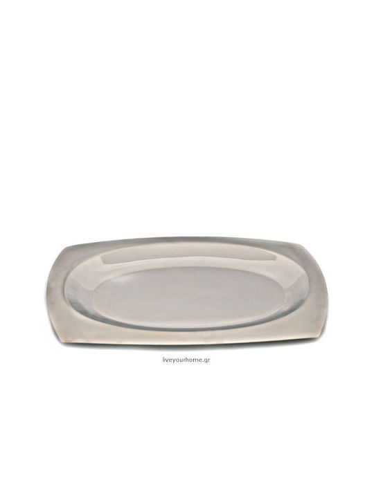 Skamagas Rectangulars Stainless Steel Serving Platter Silver 34.5x28.5cm