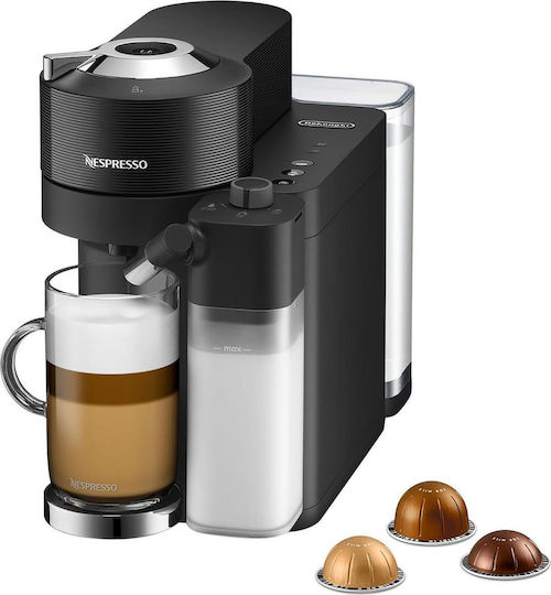 De'Longhi Lattissima Espressor pentru capsule Vertuo Presiune 19bar cu Spumant de lapte Neagră