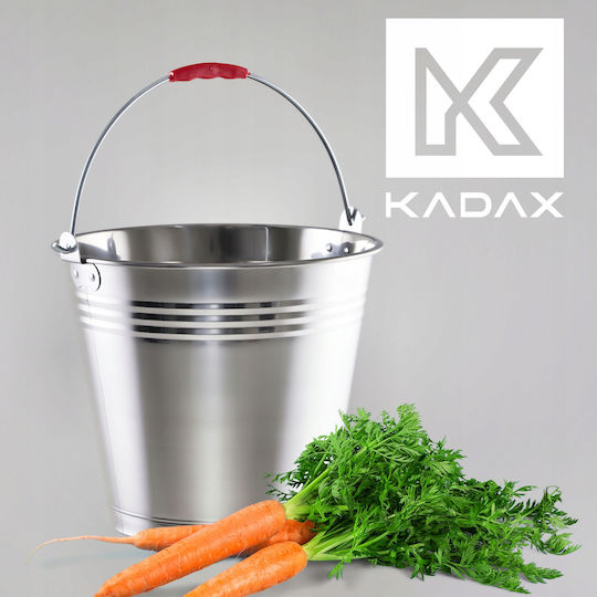 Kadax Κουβάς Μεταλλικός Χωρητικότητας 14lt Γκρι
