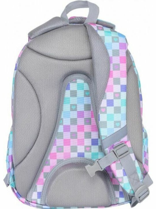Double Chamber Backpack Head Checkered Hearts AB330