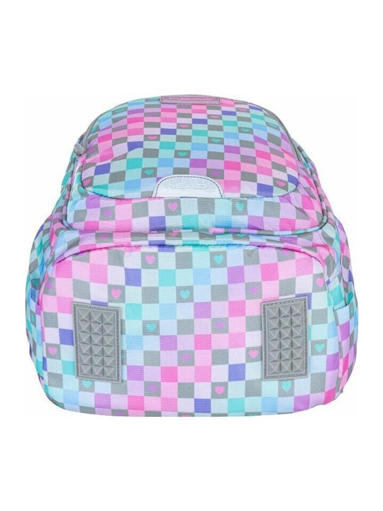 Double Chamber Backpack Head Checkered Hearts AB330