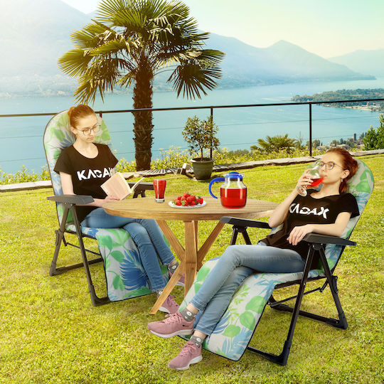 Kadax Folding Beach Garden Lounge Chair Footrest