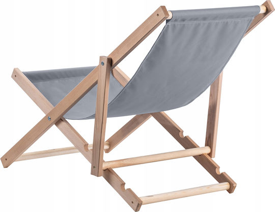 Kadax Wooden Beach Garden Folding Lounger Sturdy Comfortable