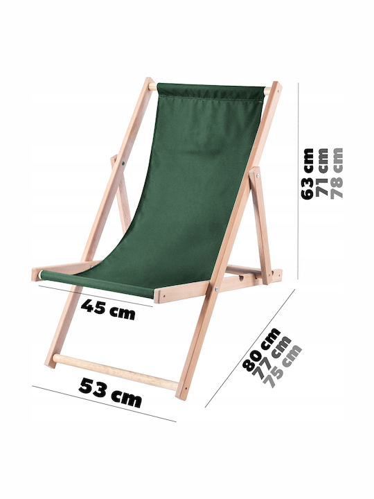Kadax Holz Garten Strand Klappdeckstuhl Grün 2 Stühle Polnischer Hersteller