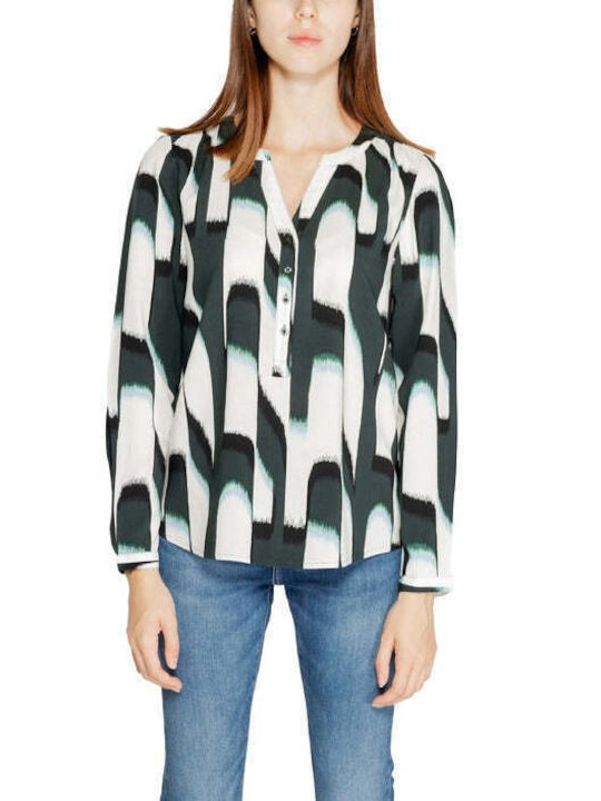 Street One Women's Blouse Long Sleeve Green