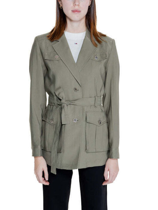 Morgan Women's Long Lifestyle Jacket for Winter Green