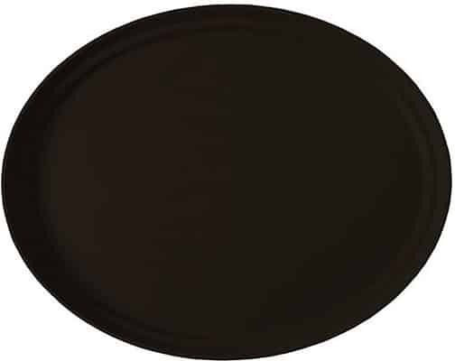 GTSA Kunststoff Rund Serviertablett Rutschfest in Schwarz Farbe 40x40cm 171-1600 1Stück