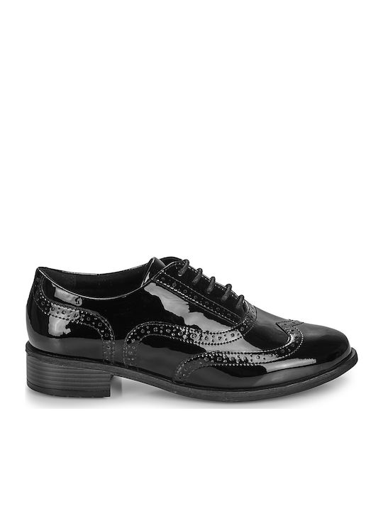 Havisham Oak Women's Patent Leather Oxford Shoes Black