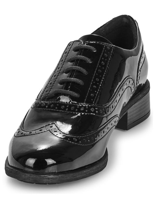 Havisham Oak Women's Patent Leather Oxford Shoes Black