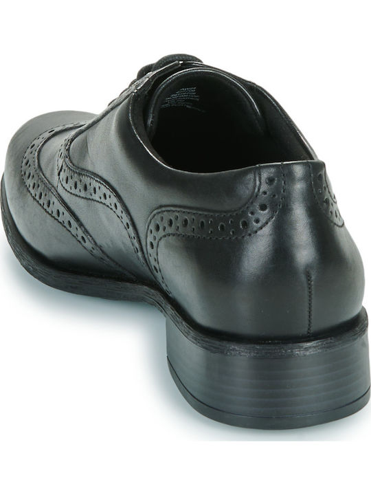 Women's Leather Oxford Shoes Black