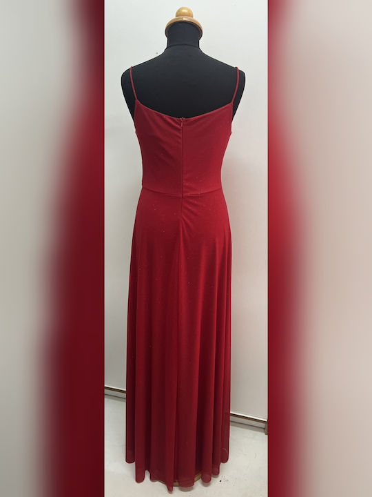 Summer Maxi Dress for Wedding / Baptism Red