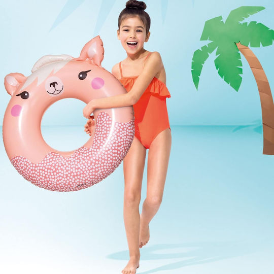Intex Kids' Swim Ring with Diameter 84cm. from 8 Years Old Pink Lama