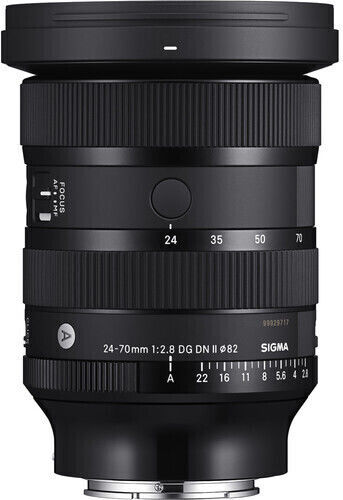Sigma Full Frame Camera Lens 24-70mm f/2.8 DG DN II Art Standard Zoom / Wide Angle for Sony E Mount Black