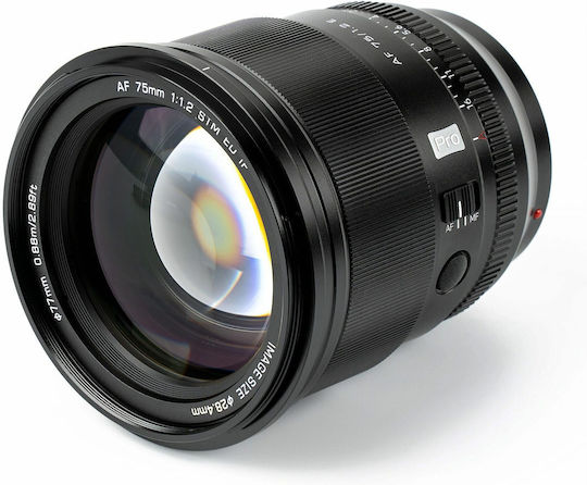Viltrox Crop Kameraobjektiv 75mm f/1.2 AF Teleobjektiv für Sony E Mount Black