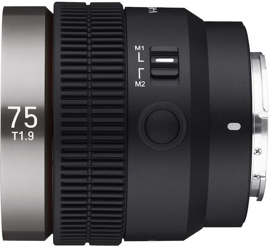 Samyang Full Frame Camera Lens V-AF 75mm T1.9 Telephoto for Sony FE Mount Black