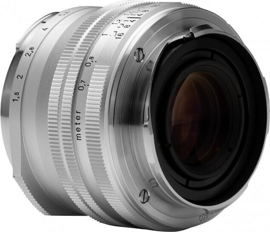 Voigtlander Пълен кадър Фотообектив Nokton 50mm f/1.5 Aspherical II MC Фиксиран за Лайка М Монтаж Сребрист