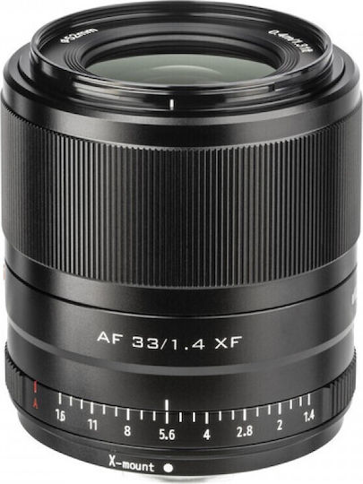 Viltrox Crop Camera Lens XF 33mm f1.4 APS-C Prime Autofocus Fixed for Fujifilm X Mount Black