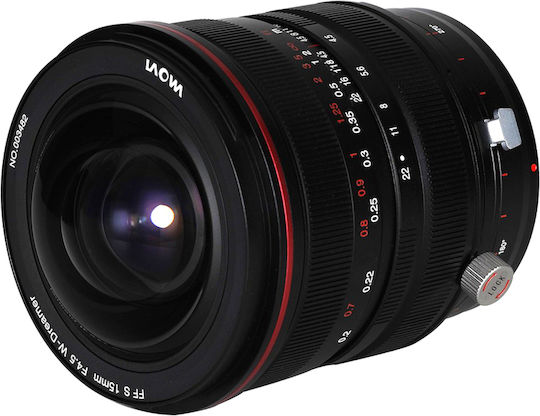 Laowa Full Frame Camera Lens 15mm F/4.5 Zero-D Shift Wide Angle for Canon EF Mount Black