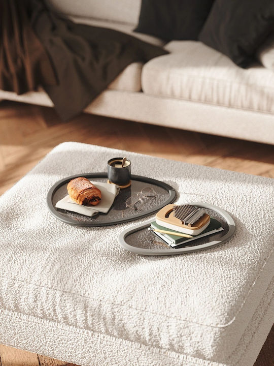 Umbra Hub Plastic Oval Serving Tray in Gray Color 1018015-1202 2pcs