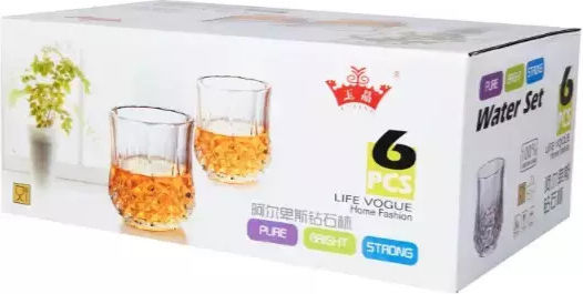 Homestyle Loxan Σετ Ποτήρια Ουίσκι από Γυαλί 300ml 6τμχ