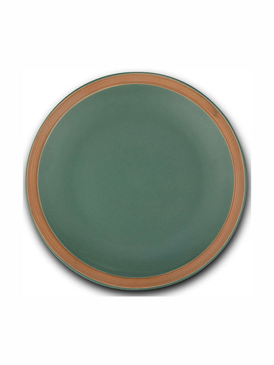 Nava Farfurie joasă Ceramică Verde cu Diametru 27cm