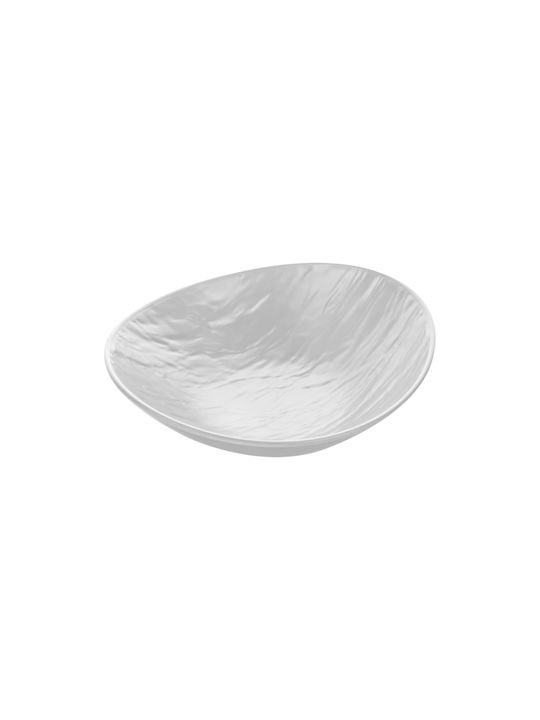 Viosarp Plate Soup Oval made of Melamine Gray 19x19cm