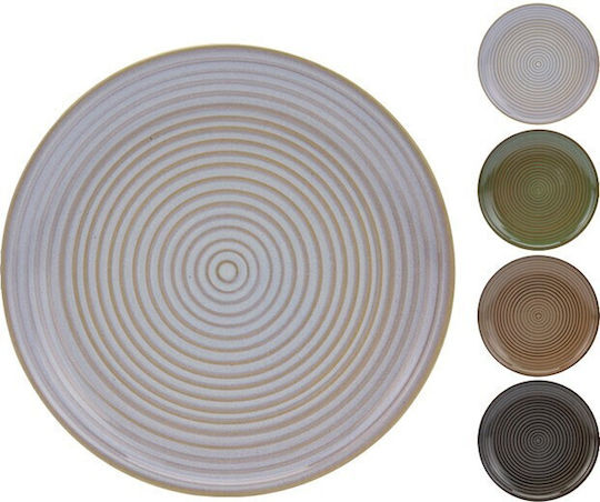 Zaros Plate Desert Ceramic Multicolour with Diameter 20cm 4pcs