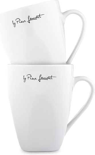 Lamart Κούπες Dine Κούπα Κεραμική Λευκή 350ml 2τμχ
