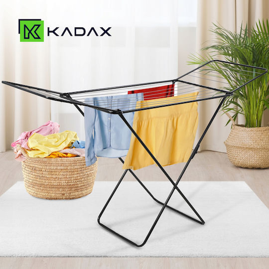 Kadax Folding Floor Clothes Drying Rack with Hanging Length 18m