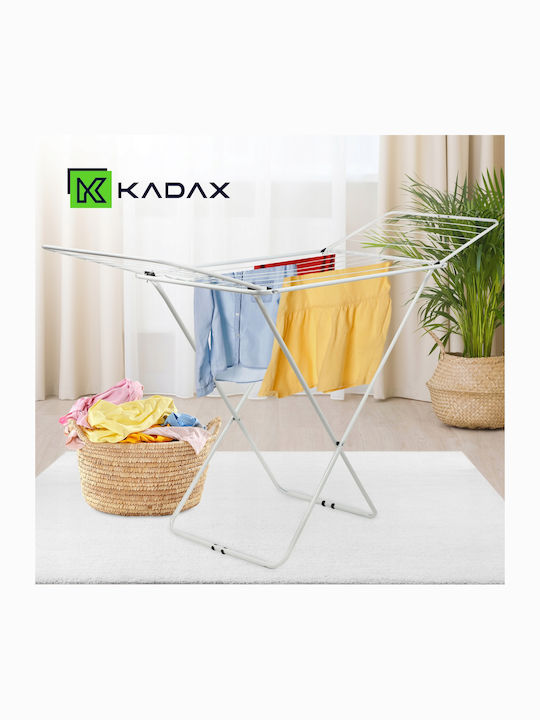 Kadax Πτυσσόμενη Απλώστρα Δαπέδου με Μήκος Απλώματος 18m