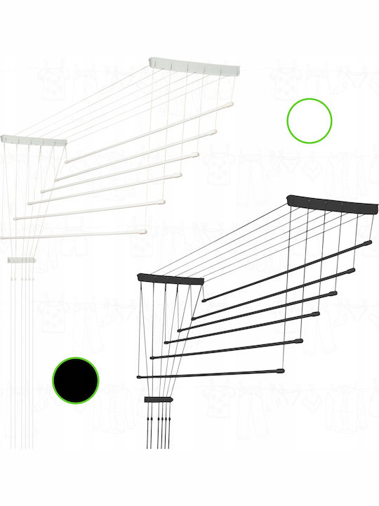 Kadax Πτυσσόμενη Απλώστρα Κρεμαστή με Μήκος Απλώματος 3m