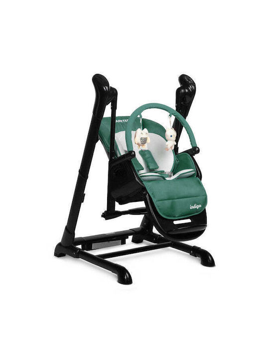 Caretero Indigo Klappbarer Baby Hochstuhl 2 in 1 mit Höhenverstellbar Grün