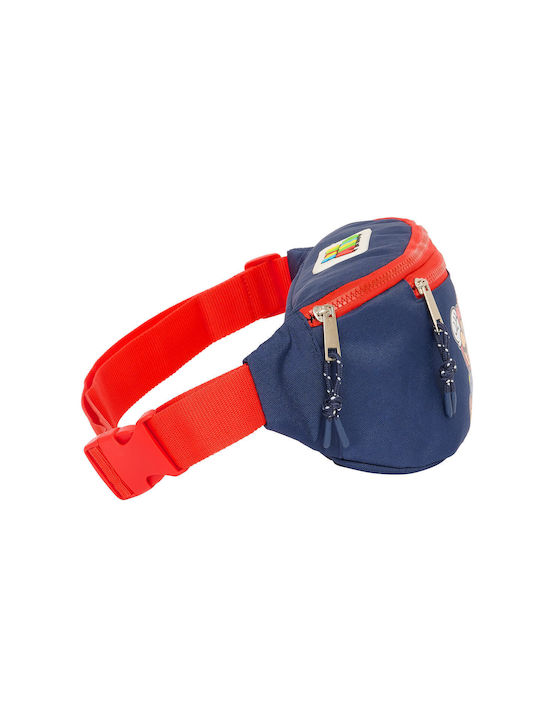 Super Mario Kids Waist Bag Blue 23cmx12cmx9cmcm