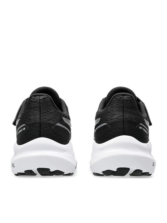 GT-1000 13 PS Kids Sports Shoes Running with Hoop & Loop Closure Black