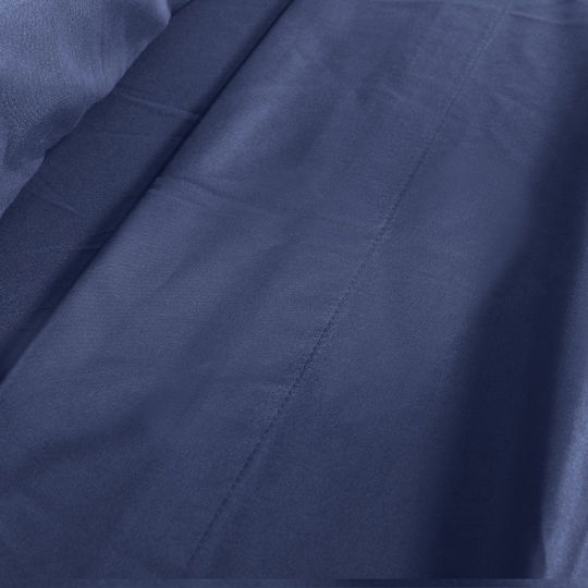 Cannon Bettwäsche-Set Überdoppel mit Gummiband 160x200+35cm. Stonewashed Navy Peony 4Stück