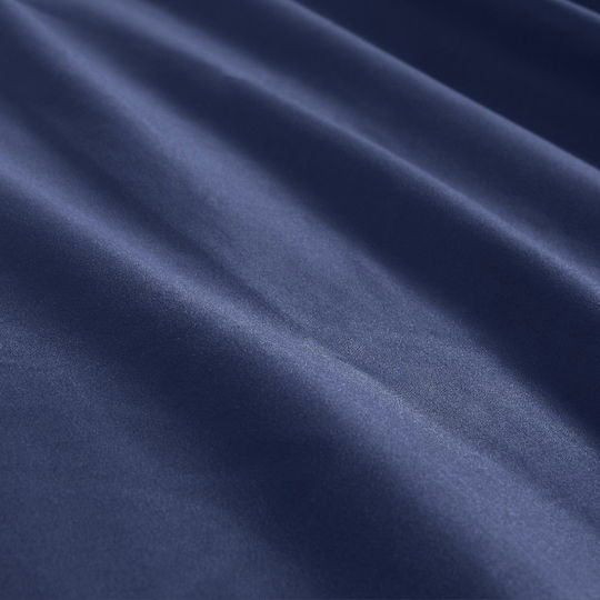 Cannon Bettwäsche-Set Überdoppel mit Gummiband 160x200+35cm. Stonewashed Navy Peony 4Stück